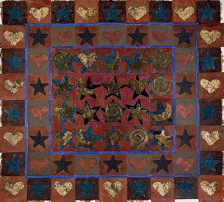 Wall Art - Mixed Media - Star Heart Series #1 By Whitehouse-holm by Marilee Whitehouse-holm