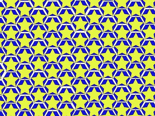 Stars and Hexagons blue by Andrew Williams Stars and Hexagons blue by Andrew Williams