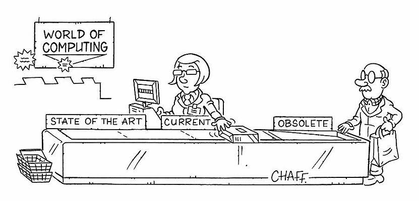 Wall Art - Drawing - State Of The Art Computing Purchases Become Obsolete In by Graham Chaffer