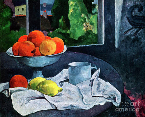 Wall Art - Drawing - Still Life With Fruit, Brittany, 19th by Print Collector