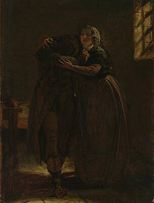Wall Art - Painting - Study For come Rest In This Bosom My Own Stricken Dear by Augustus Leopold Egg