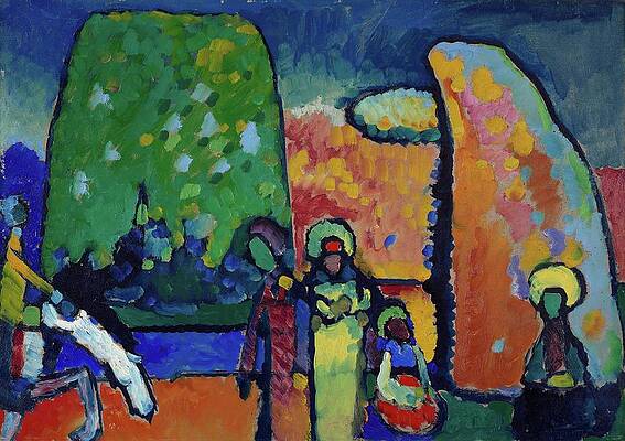 Wall Art - Painting - Study On Improvisation No. 2 by Wassily Kandinsky