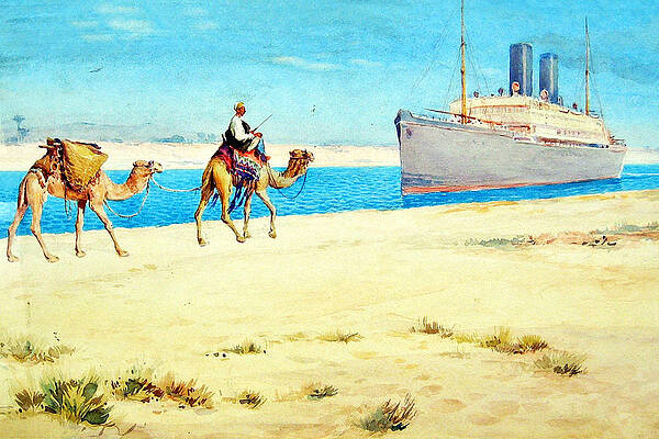 Wall Art - Photograph - Suez Canal 1914 by Munir Alawi