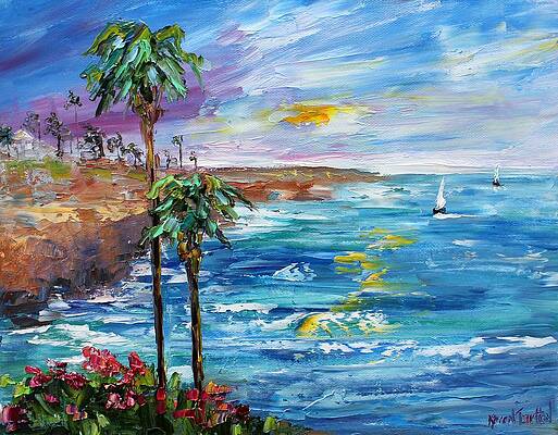 San Diego Sunset Cliffs Paintings Fine Art America