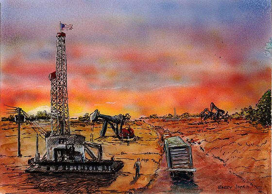 Oil Derrick Paintings Fine Art America