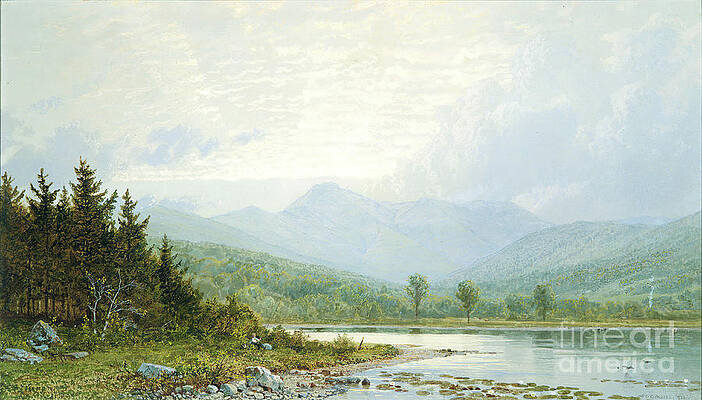Wall Art - Drawing - Sunset On Mount Chocorua by Heritage Images