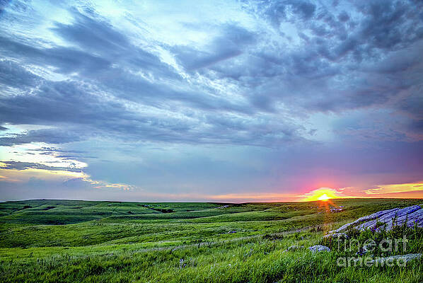 Sunset On The Flint Hills by Jean Hutchison Sunset On The Flint Hills by Jean Hutchison