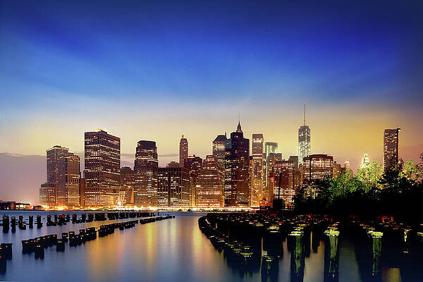 New York Photograph - Sunset Over Manhattan by Craig Gordon