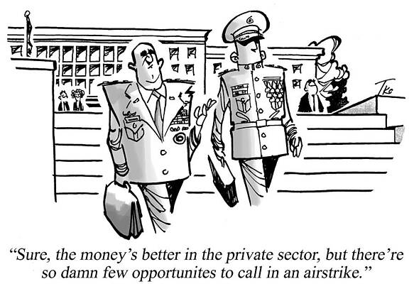 Wall Art - Drawing - Sure The Money's Better In The Private Sector, But There're by Tim O'brien