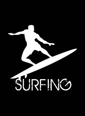Surfer silhouette in white on black background by Daniel Ghioldi Surfer silhouette in white on black background by Daniel Ghioldi