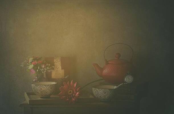 Wall Art - Photograph - Tea For Two...love And Tea by Delphine Devos
