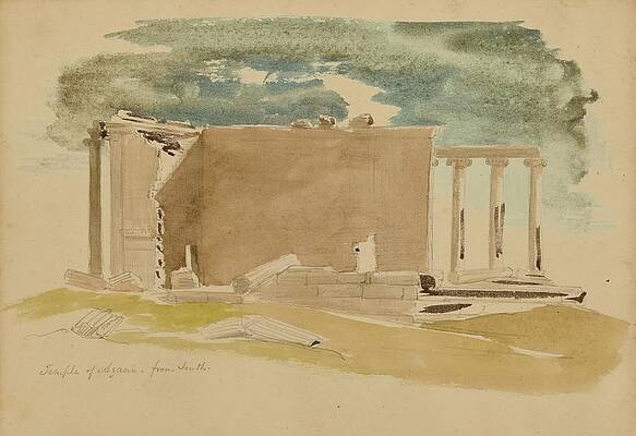 Wall Art - Drawing - Temple Of Azani, From South by Miner Kilbourne Kellogg