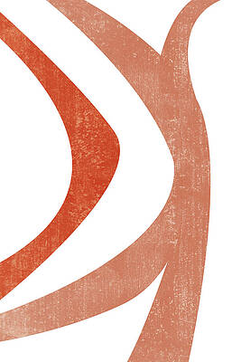 Wall Art - Mixed Media - Terracotta Art Print 5 - Terracotta Abstract - Modern, Minimal, Contemporary Print - Burnt Orange by Studio Grafiikka