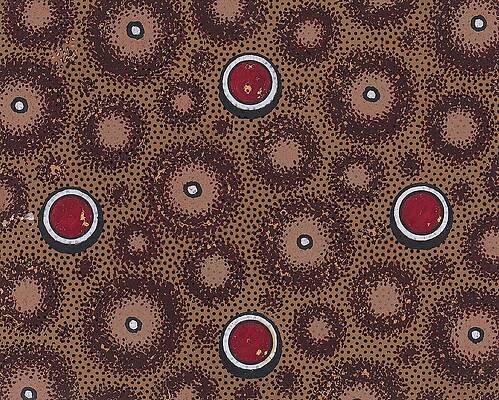Wall Art - Painting - Textile Design With Circles And Pearls Over A Stippled by Anonymous
