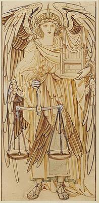 Wall Art - Drawing - The Angels Of The Hierarchy  Thrones by Sir Edward Coley Burne-jones