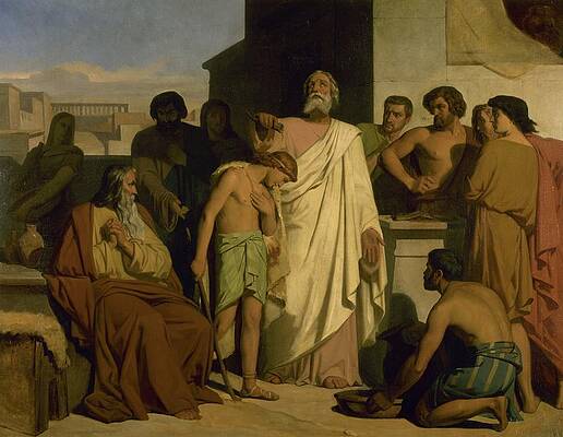 Wall Art - Painting - The Anointing Of David By Samuel by Felix-Joseph Barrias