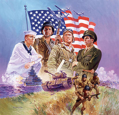 Marine Corps Flag Paintings Fine Art America