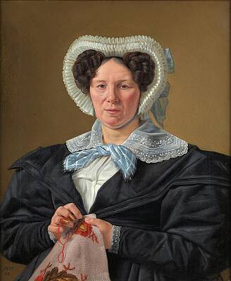 Wall Art - Painting - The Artists Mother, Frederikke Eleonore Cathrine Rorbye by Martinus Rorbye