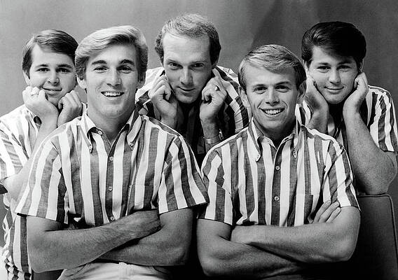 Wall Art - Photograph - The Beach Boys In Stripes by Globe Photos
