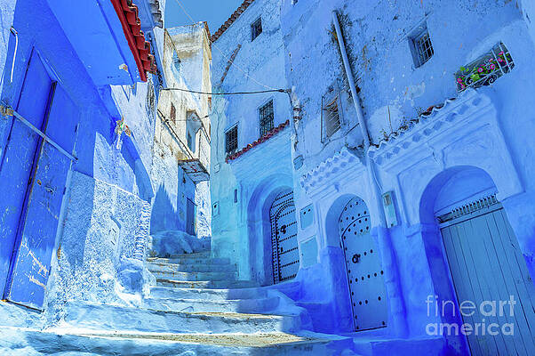 Wall Art - Photograph - The Blue City, Chefchaouen, Morocco by Louise Poggianti