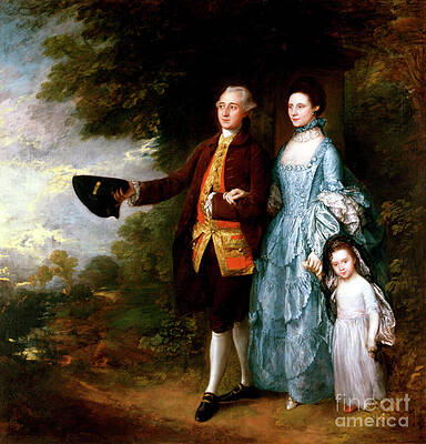 Wall Art - Painting - The Byam Family By Thomas Gainsborough by Thomas Gainsborough