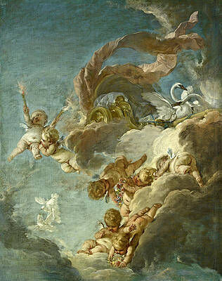 The Chariot of Venus Print by Francois Boucher