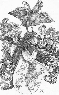 Wall Art - Drawing - The Coat Of Arms With A Lion by Print Collector