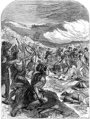 The Death Of General Edward Braddock Print by Print Collector