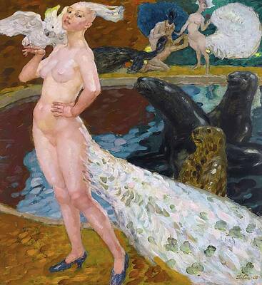 Wall Art - Painting - The Enchanted Garden by Leo Putz