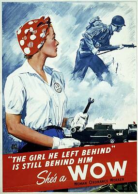 Wall Art - Painting - The Girl He Left Behind Is Still Behind Himshes A Wow by Adolph Treidler