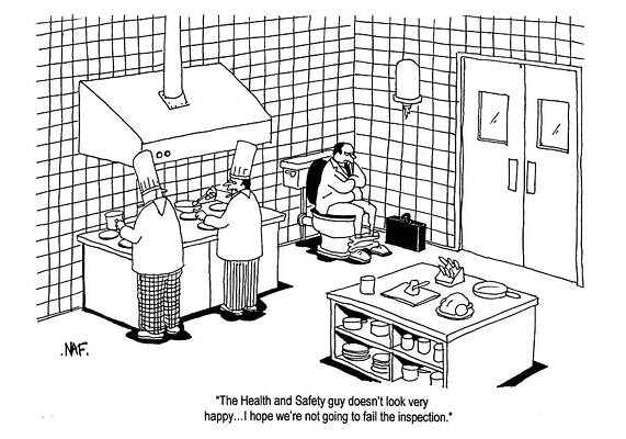 Wall Art - Drawing - The Health And Safety Guy Doesn't Look Very Happy...i Hope by Naf