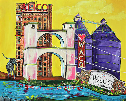 Waco Suspension Bridge Art Fine Art America