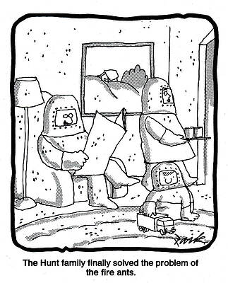 Wall Art - Drawing - The Hunt Family Have Solved The Problem Of The Fire Ants by W. B. Park