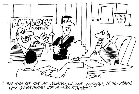 Wall Art - Drawing - The Idea Of The Ad Campaign, Mr Ludlow, Is To Make by Carroll Zahn
