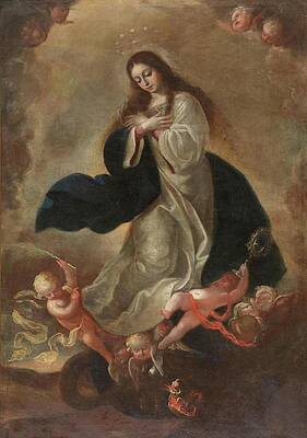 Wall Art - Painting - 'The Immaculate Conception'. Second half of the XVII century. Oil on canvas. by Anonymous