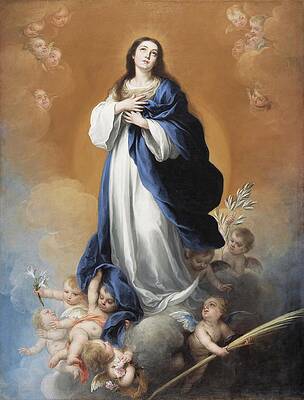 Wall Art - Painting - The Immaculate Conception by Workshop Of Bartolome Esteban Murillo