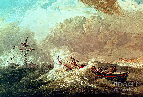 The Lifeboat Off Tynemouth Bay by Edward Duncan The Lifeboat Off Tynemouth Bay by Edward Duncan