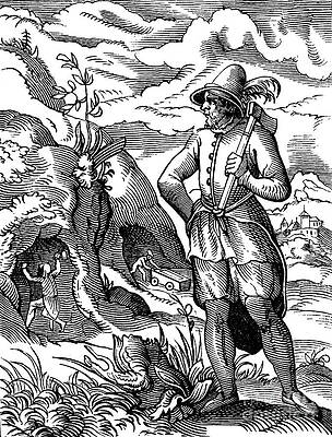 Wall Art - Drawing - The Miner, 16th Century. Artist Jost by Print Collector
