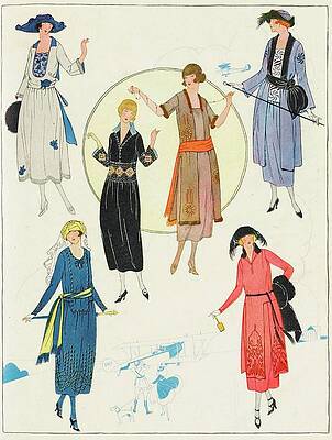 Wall Art - Painting - The Newest Lines Are Accentuated With Charming Embroideries by Anonymous