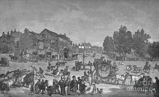 Wall Art - Drawing - The Old Elephant And Castle Inn, C1785 by Print Collector