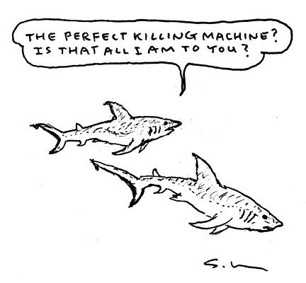 Wall Art - Drawing - The Perfect Killing Machine Is That All I Am To by Steve Mcginn