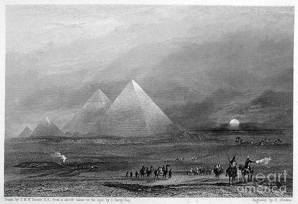 The Pyramids, Giza, Egypt, 19th by Print Collector