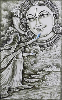 Baby Krishna Art Pixels