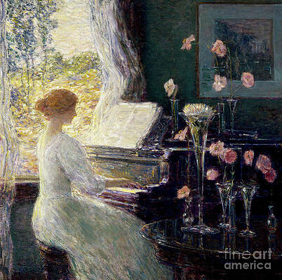 Woman Playing Piano Paintings Fine Art America