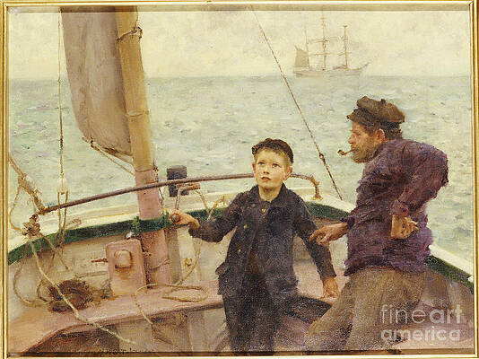 Little Boy Fishing Paintings for Sale - Fine Art America