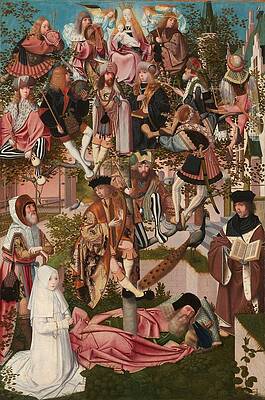 Wall Art - Painting - The Tree of Jesse. by Geertgen tot Sint Jans -circle of- Jan Jansz Mostaert -rejected attribution-