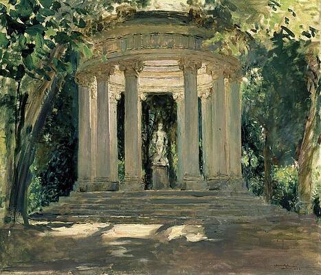 Wall Art - Painting - The Villa Adriana Of Tivoli -rome- - 1926 - Oil On Canvas - 0.60 X 0.70 M. by Jose Moreno Carbonero -1860-1942-