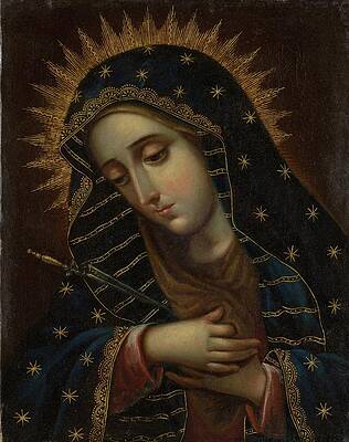 Wall Art - Painting - The Virgin Of Sorrows by Unknown