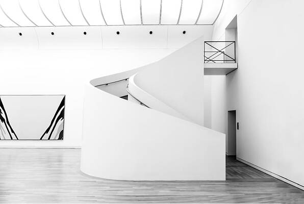 Wall Art - Photograph - The White Staircase by Gerard Valckx