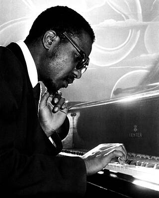 Wall Art - Photograph - Thelonious Monk Playing Piano by Globe Photos